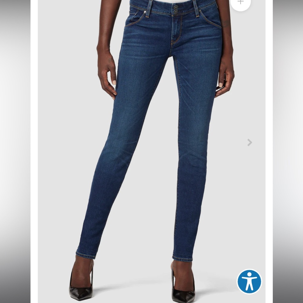 HUDSON COLLINS MID-RISE SKINNY JEANS Size 25